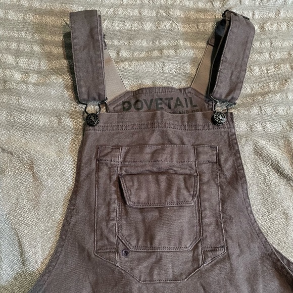 Dovetail Workwear Pants - Grey Canvas Freshley Overalls for Women